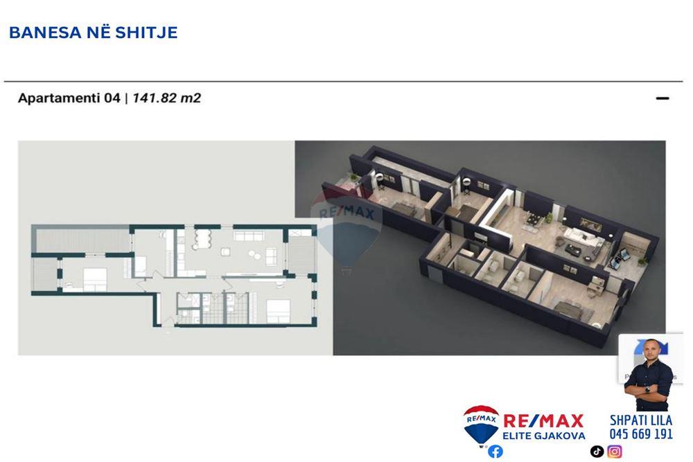 Offerta di appartamenti in #vendita con una superficie totale di 141,82m² - sesto piano, llamella 5, in via "Luan Haradinaj", complesso residenziale “Jakova Housing” - Gjakovë. (3)