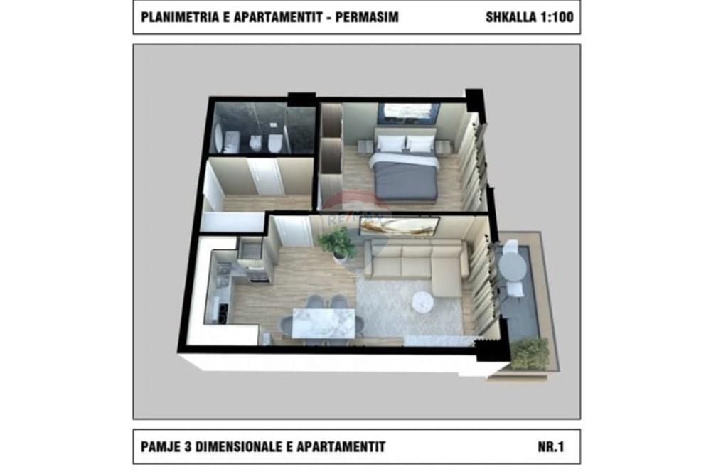 Appartement 1+1 à vendre à residenca palm paradise, qerret, à 300 mètres de la mer. (4)