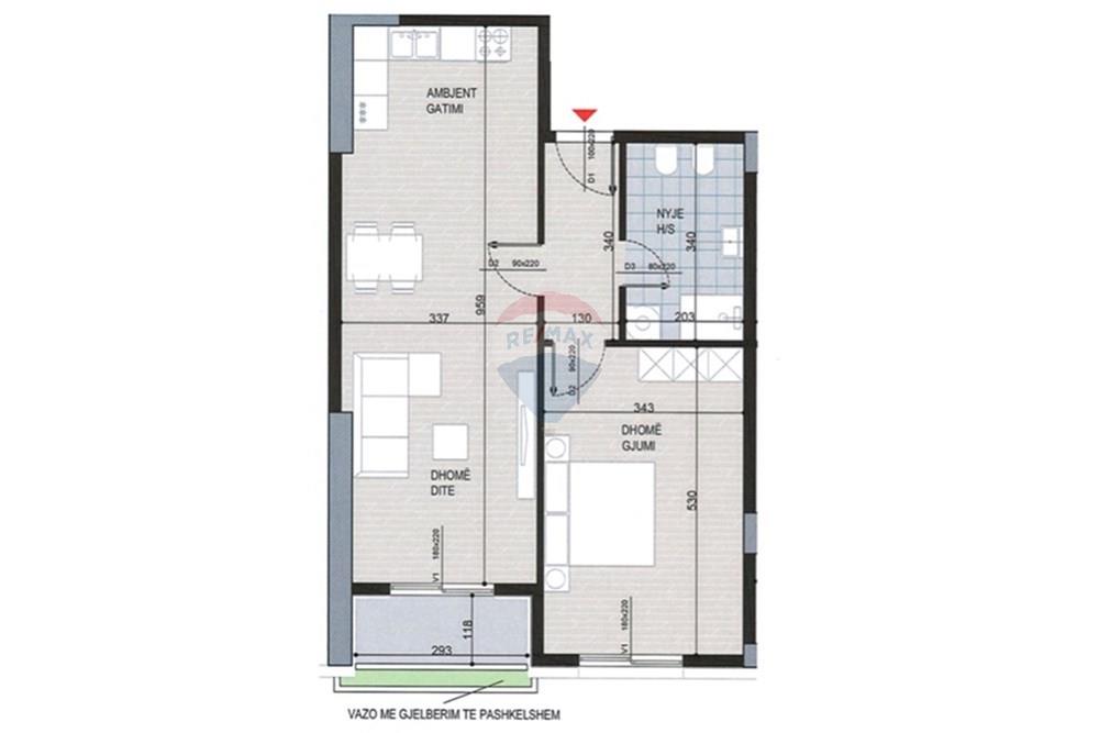 Apartment for sale 1+1 near ish fusha e aviacionit.
