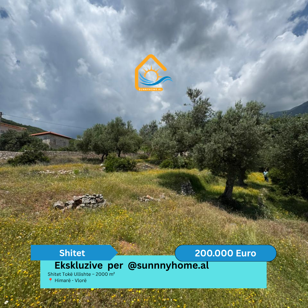 ‼️ exclusivo em Vlorë para sunnyhome.al ‼️ terreno à venda ullishte – 2000 m² himarë – Vlorë preço: 200.000 euros