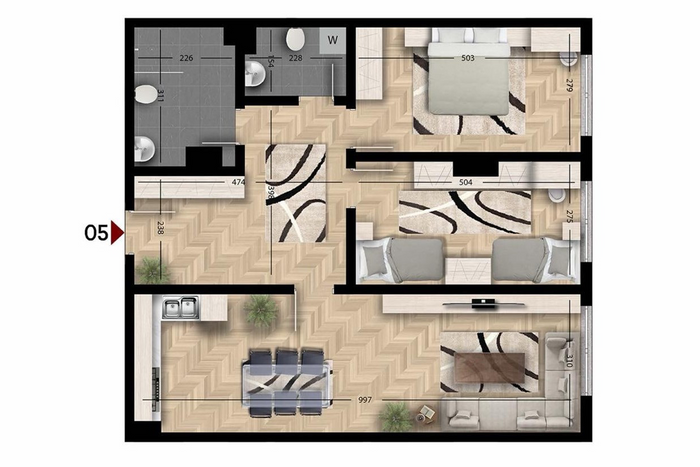 Banesë 102m² për #shitje në Lakrishtë