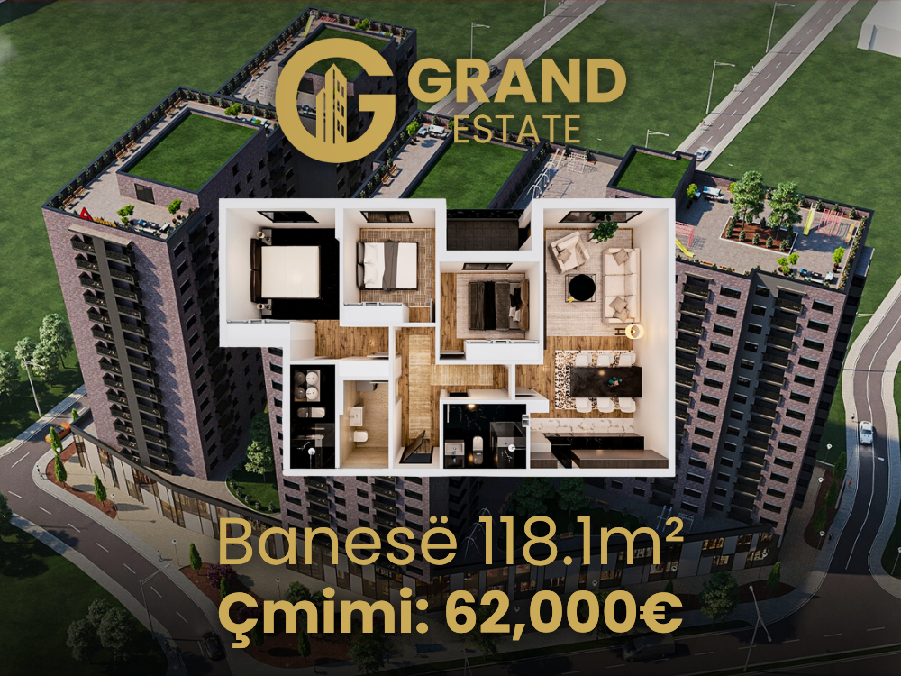 Apartamento 118,1m² à venda, 14º andar, Ferizaj