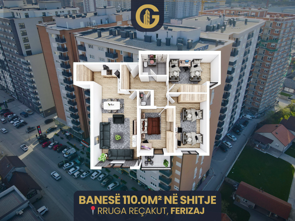 Wohnung 110m² zu verkaufen, etage 11, Ferizaj