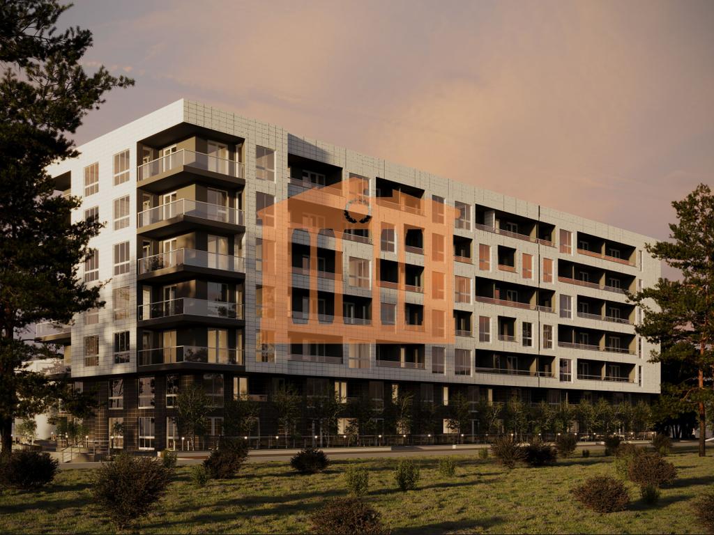 Apartamento 1+1+ balcón en residencia "Montevideo" en malin e robit, en venta!
