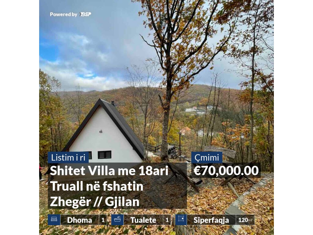 Villa en venta con 18 ares de terreno en zhegër // Gjilan
