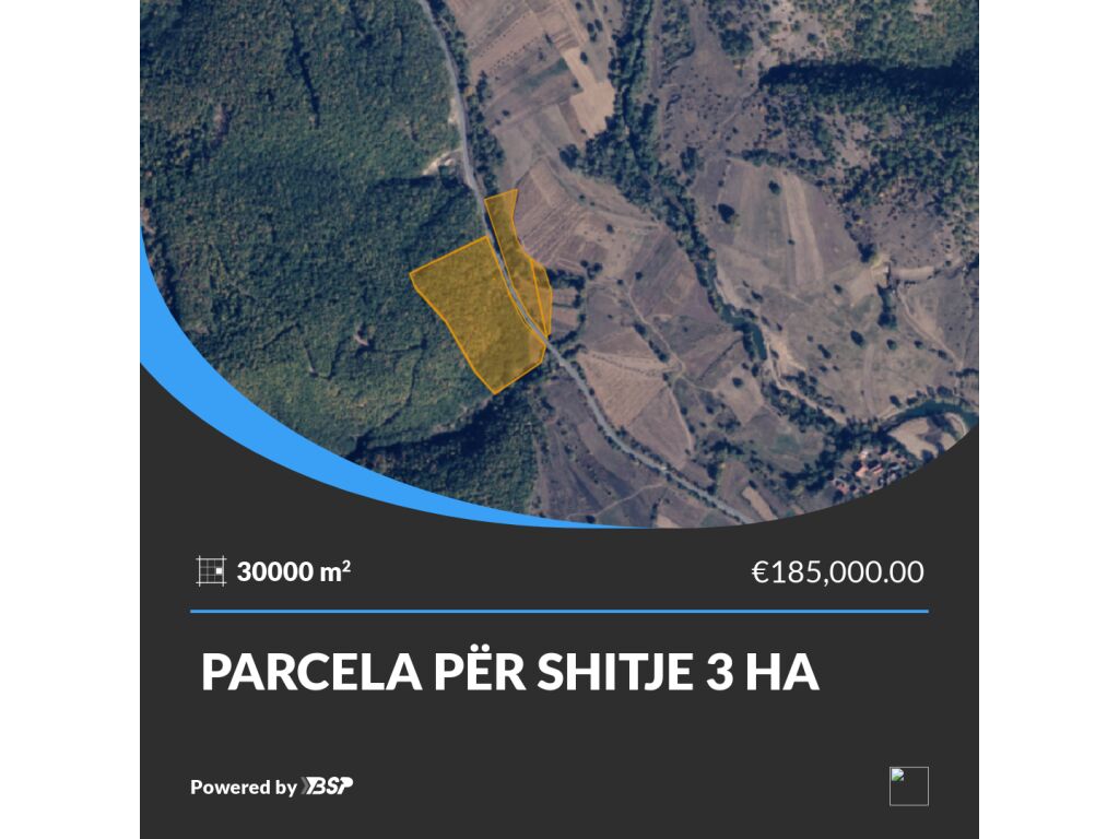 Offre de terrain à vendre de 3 hectares à Kamenicë