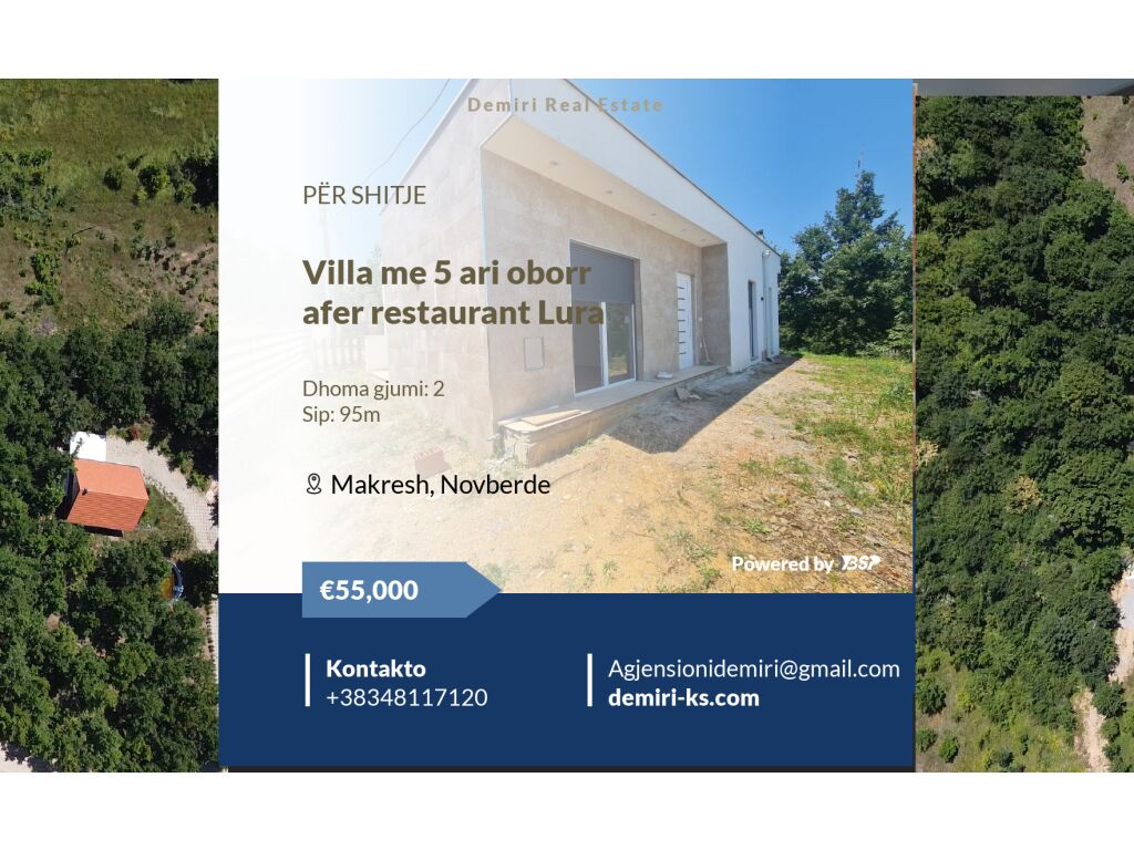 Villa for sale 95m near lura restaurant in makresh village // novobërdë