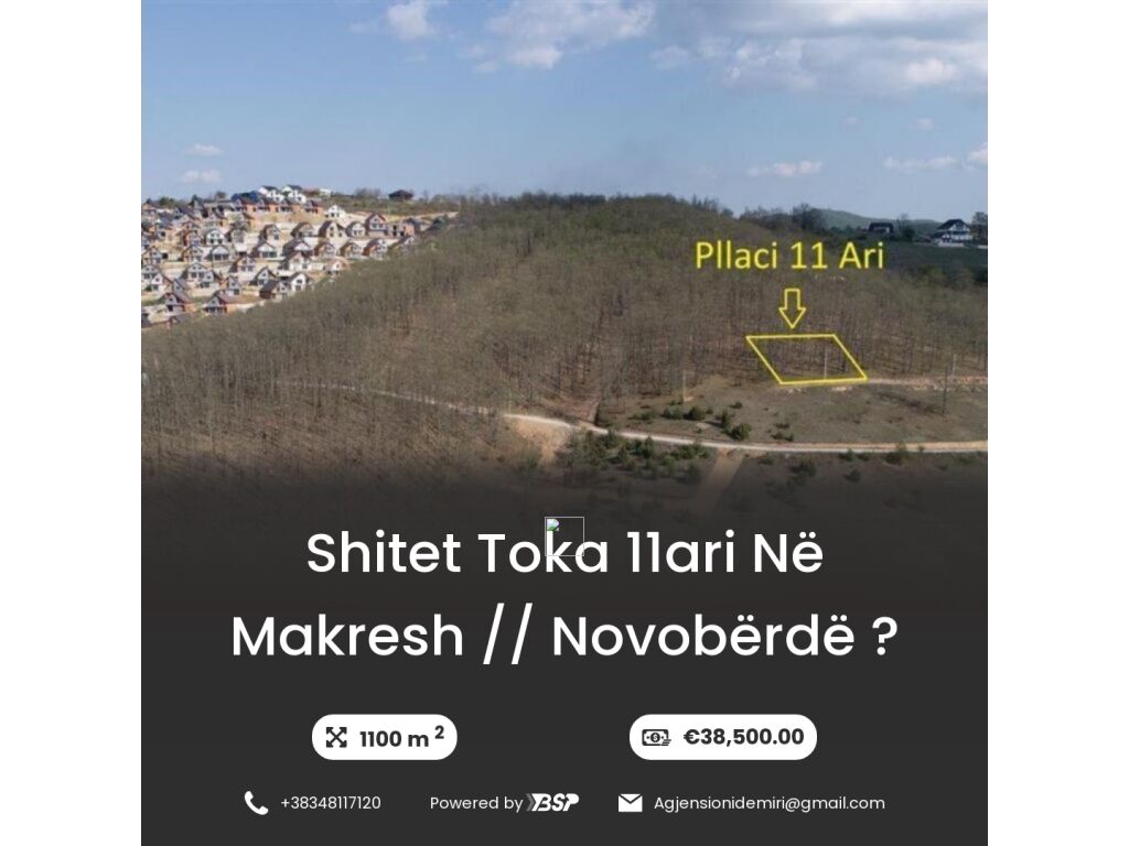 Land for sale 11a in makresh // novobërdë