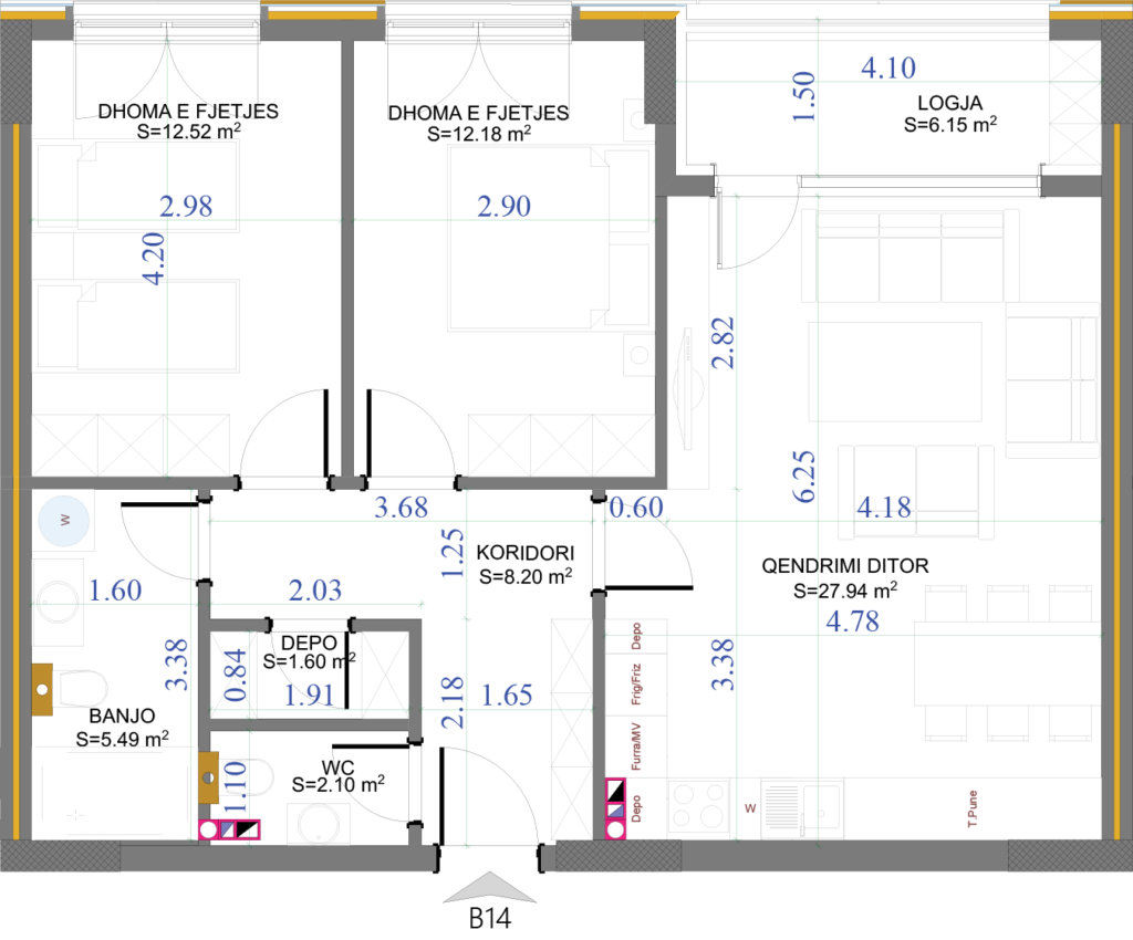 Wohnung zu verkaufen 86,92m² – Elena komplex / neue Prishtina (2)