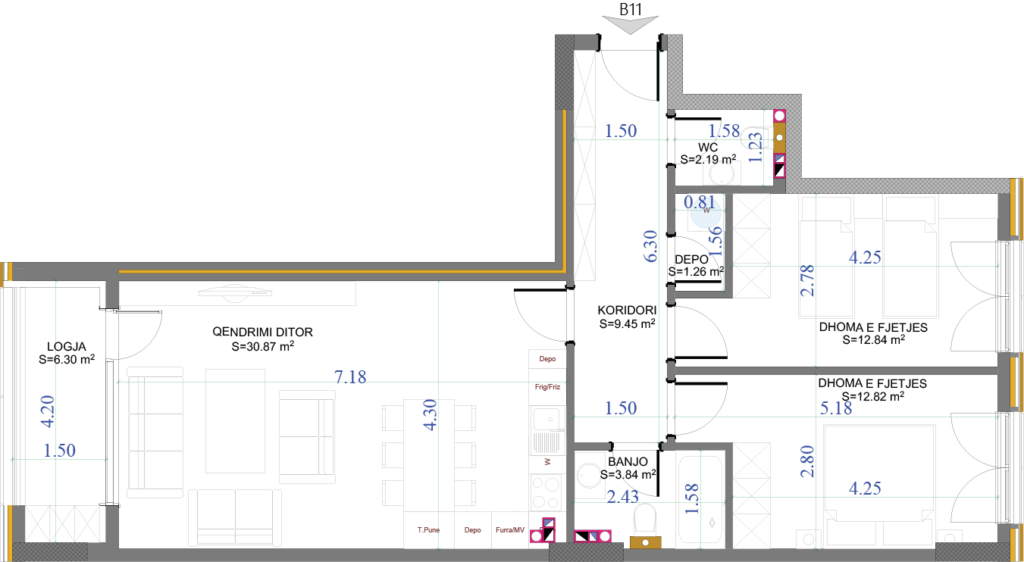 Apartamento en venta 92.06m² – Complejo elena / Prishtina nueva (2)