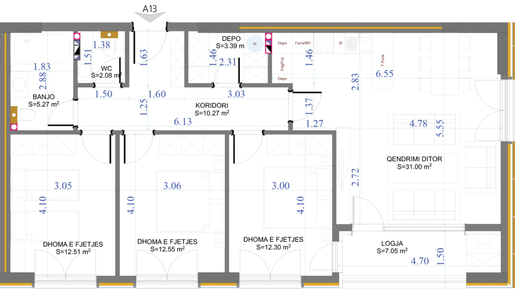 Apartamento en venta 108.88m² – Complejo elena / Prishtina nueva (2)