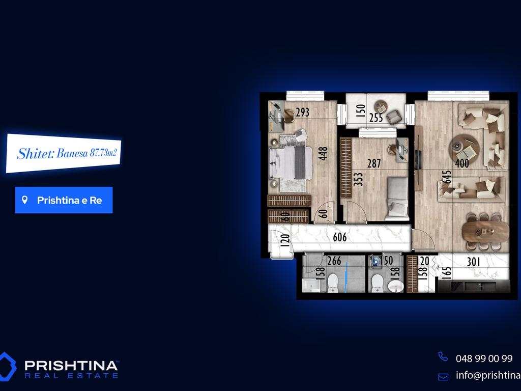 Apartamento en venta de 87.73 metros cuadrados en Prishtina e Re