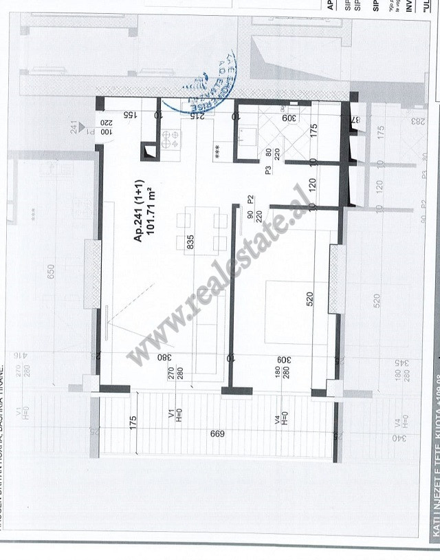 Appartement d'une chambre à vendre près du quartier zogu i zi à Tirana