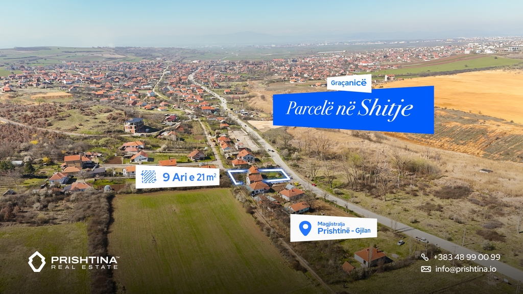 Parcel for sale 9 ares and 21 m² in Graçanicë