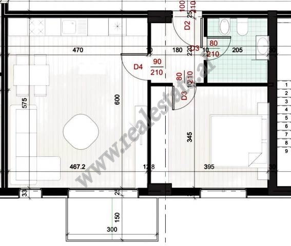 One bedroom apartment for sale at ish fusha aviacionit area in Tirana, albania (3)