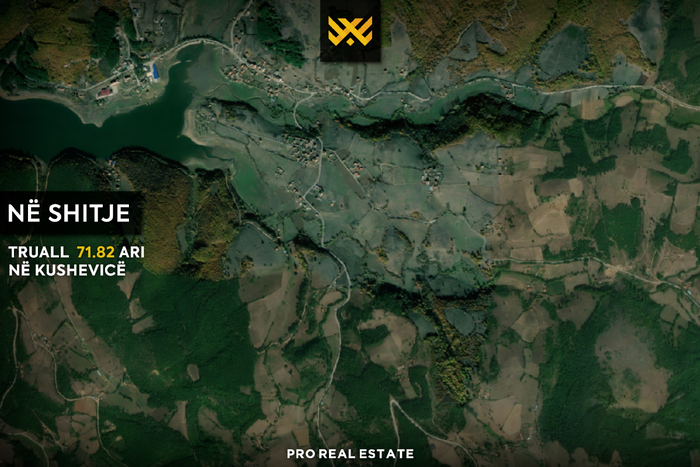 Terrain 71,82 ari pour #vente à kushevicë.