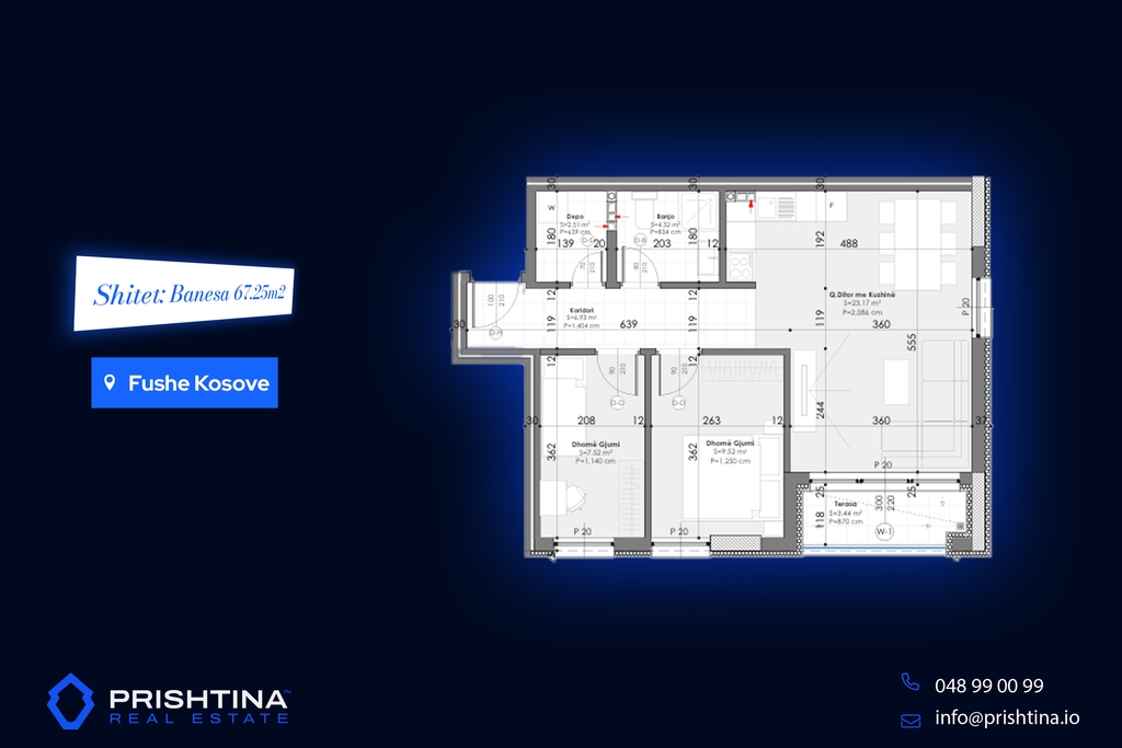 Appartamento in vendita 67,25m² a fushe kosove (2)