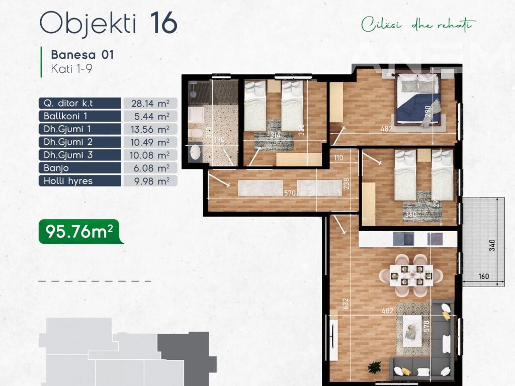 Appartamento in vendita 95,76m² a Fushë Kosovë