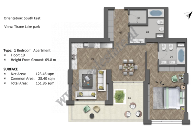 Apartamentos à venda no downtown one building em Tirana, albânia (5)