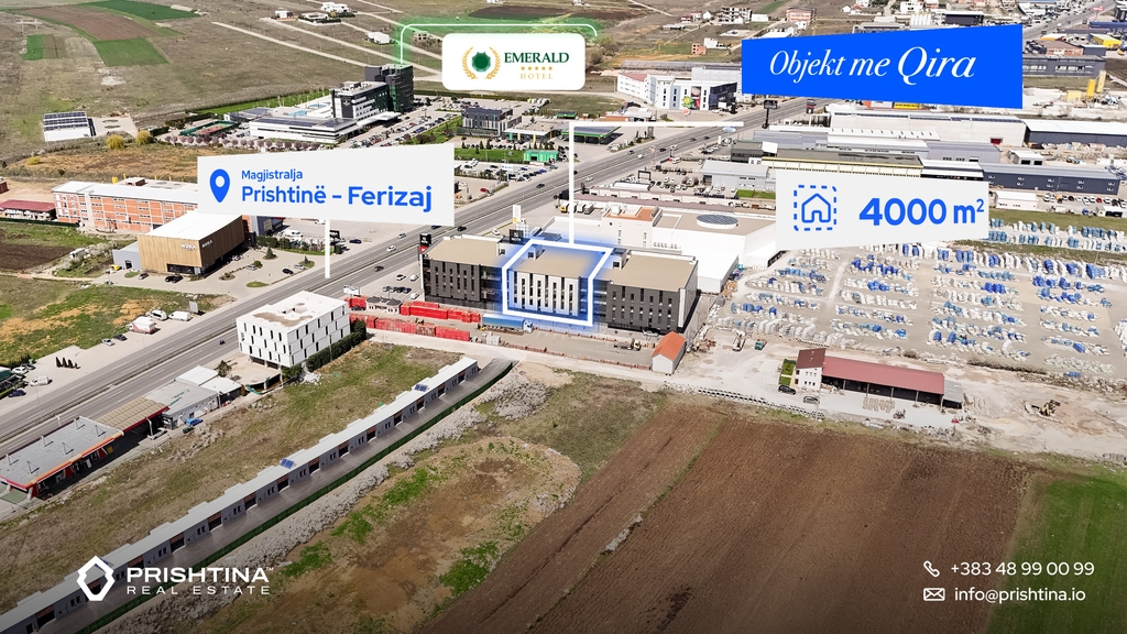 Objekt me qira 4000m² në magjistralen Prishtinë - Ferizaj