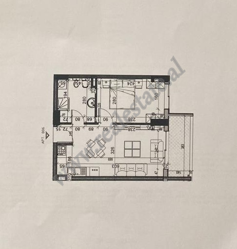 Apartamento de un dormitorio en venta cerca de la calle kongresi manastirit, en Tirana, albania (4)