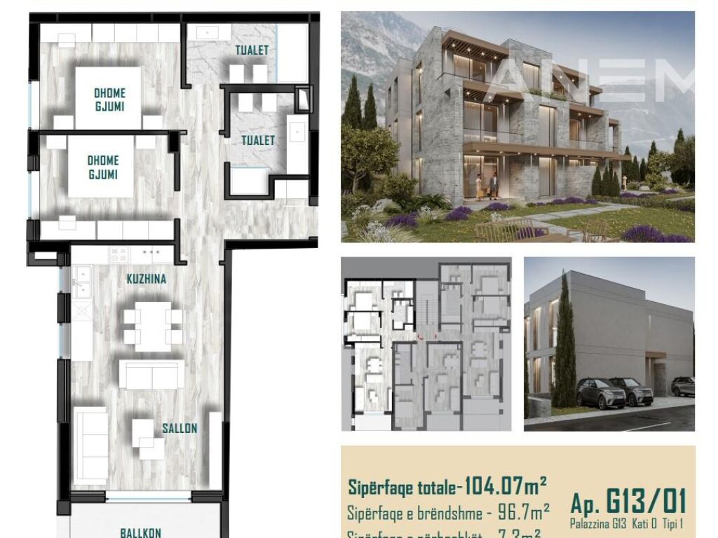 Apartamento à venda 104m² em san nicolas - palasë