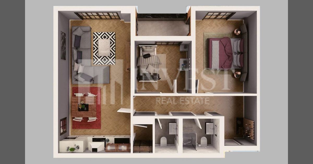 82 metros cuadrados con 2 habitaciones en Tophane (cerca de la mezquita llapit) nuevo (durguti) | invest real estate