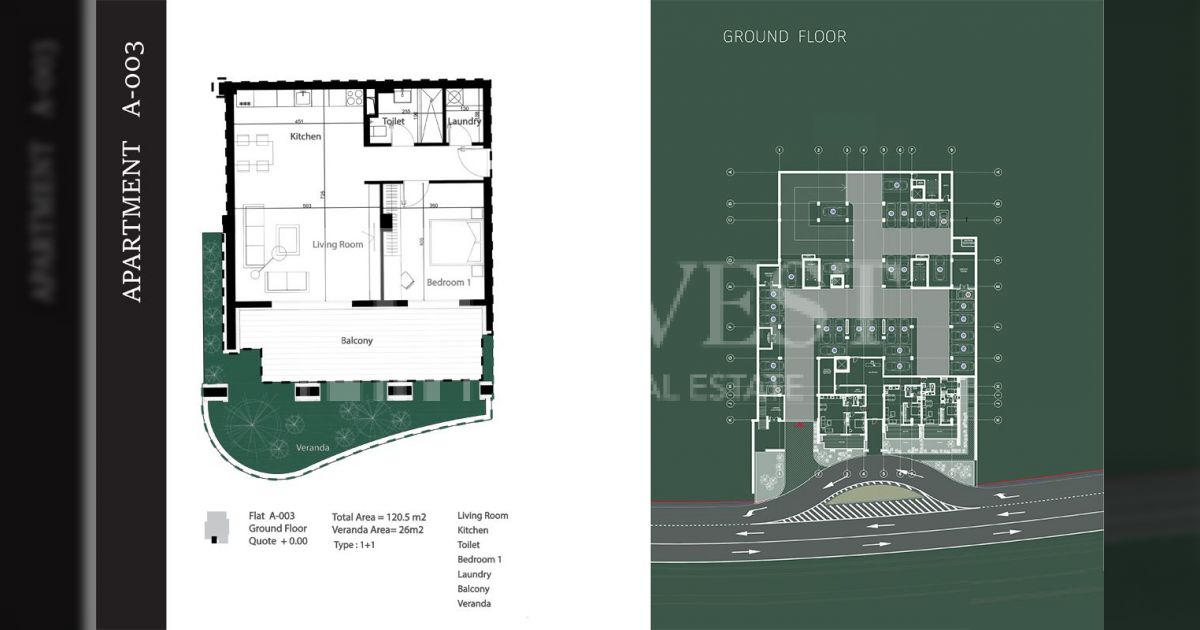 1+1, 120,5 quadratmeter, 26 quadratmeter veranda, erdgeschoss palasë | invest real estate