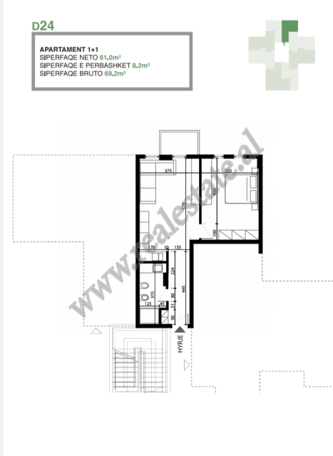 Ein-zimmer-wohnung zum verkauf in der panorama-straße in Tirana, albanien (2)
