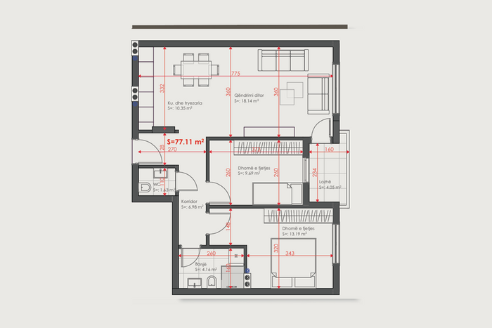 Appartement 77,11m² à vendre à emshir / Kalabri (6)