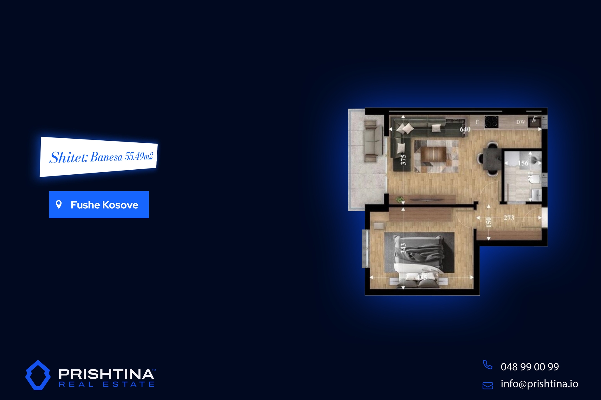 Appartamento in vendita 55,49m² a Fushë Kosovë