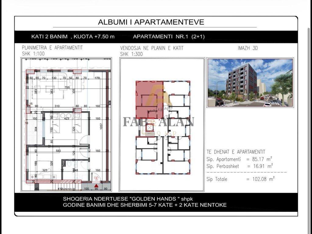 Appartamento 2+1 a paskuqan
