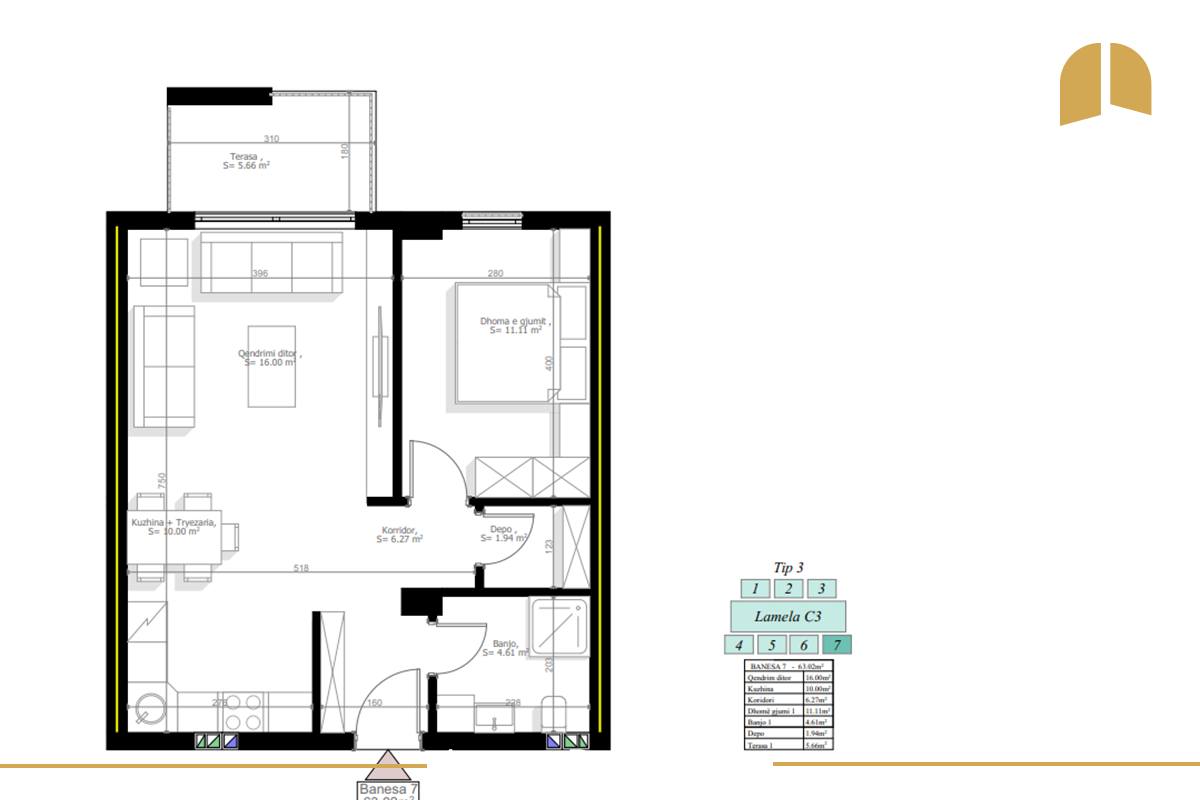 Apartamento en venta – Prizren cerca de abi qarshia