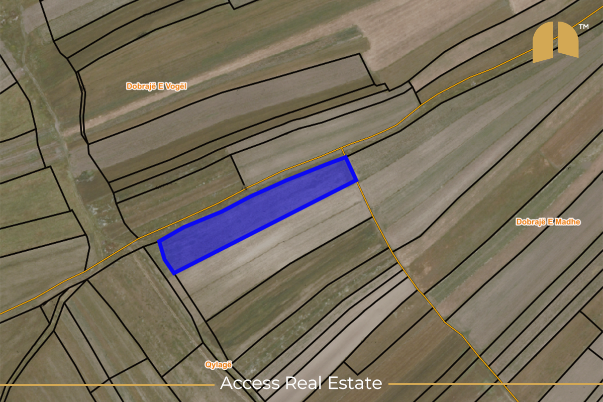 Terrain à vendre avec acte de propriété – 62,67 ari – Lipjan – Qylagë