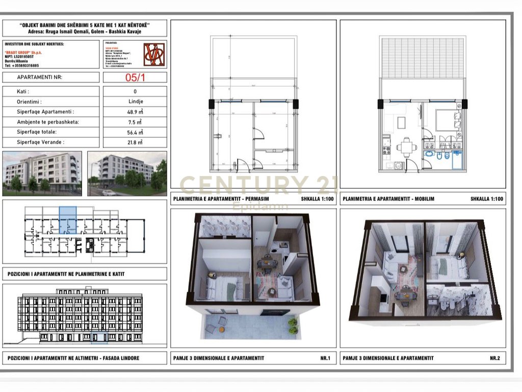 Shitet super apartament 1+1 tek mali robit !