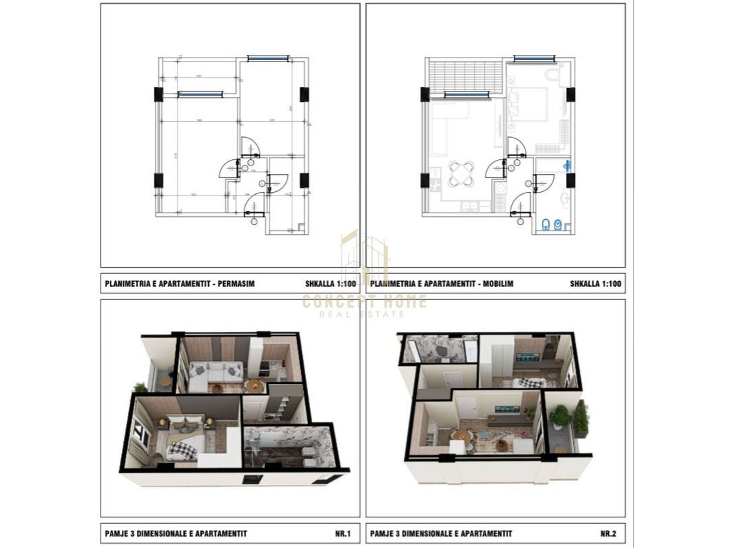Appartement 1+1 à vendre à golem, Durrës