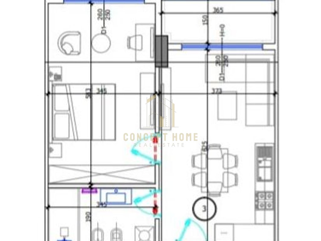 Apartament 1+1 për shitje në golem, Durrës