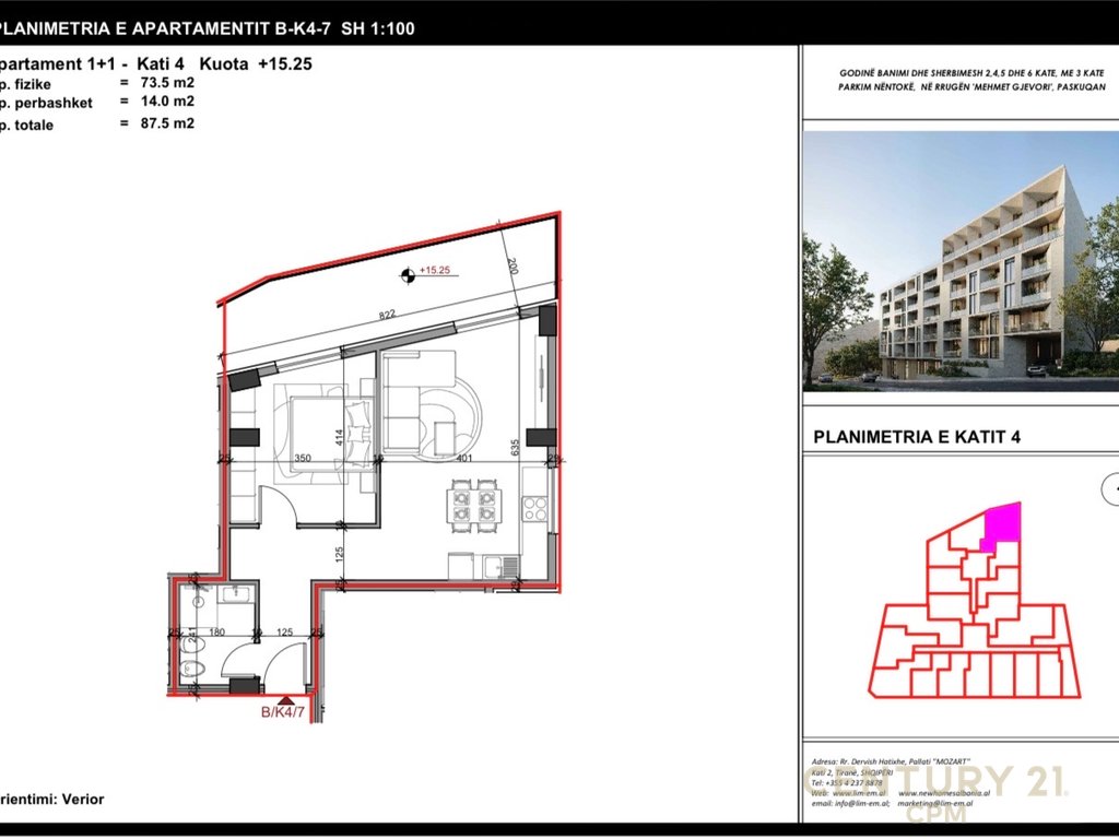 Apartamento 1+1 à venda no kompleksi aluna