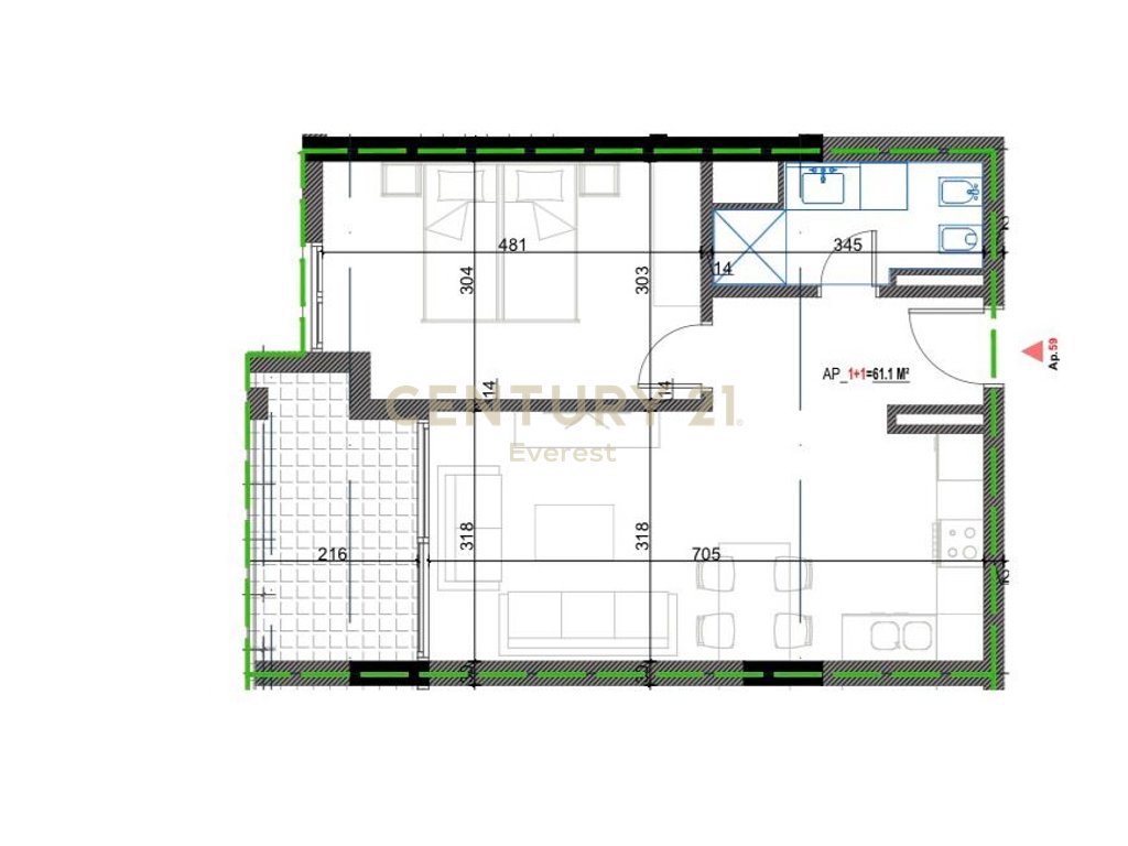 Orikum, one bedroom apartment for sale (4)