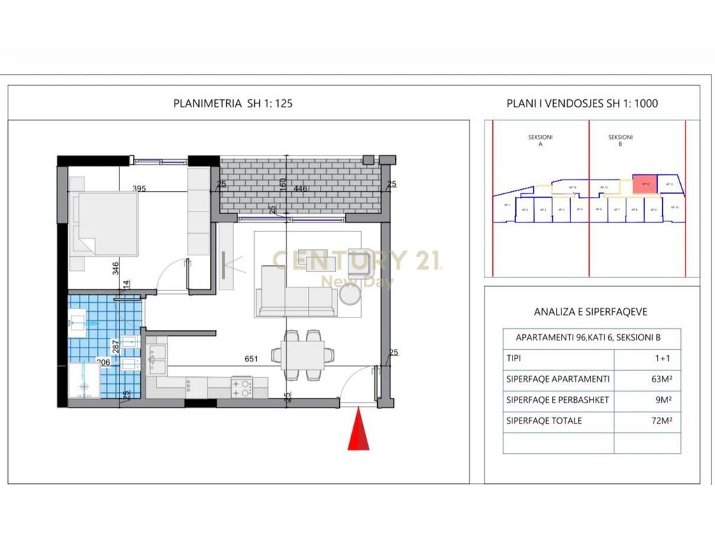 Appartement 1+1 à vendre à orikum, Vlora! (2)