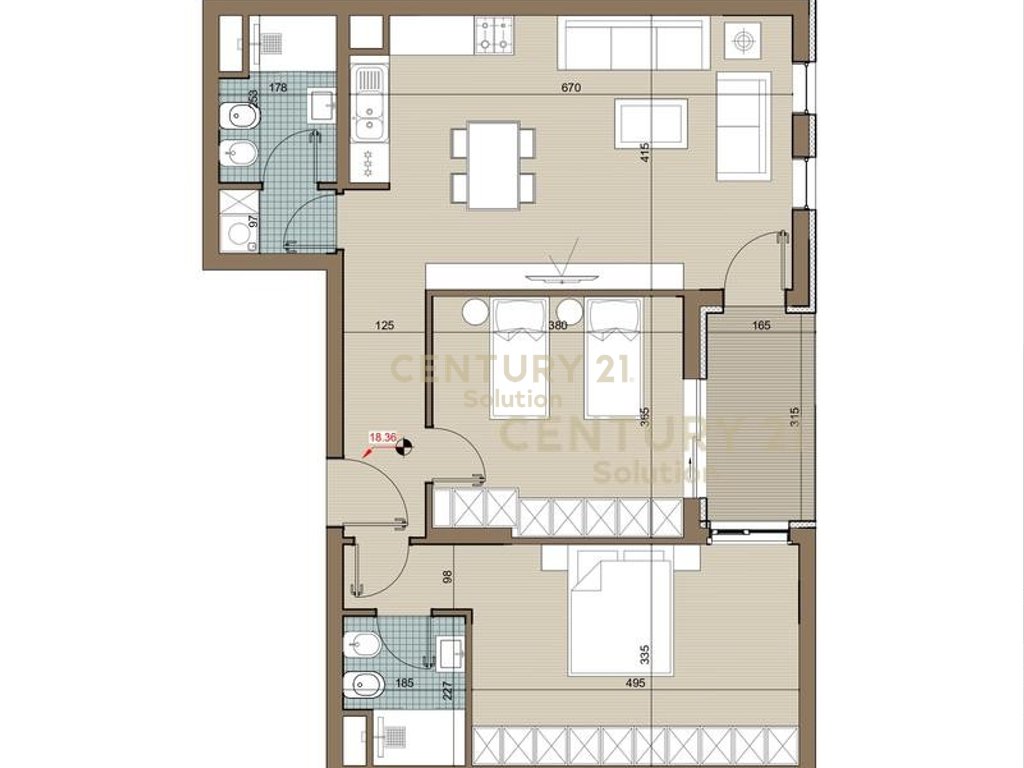 Apartamento 2+1+2 à venda, complexo riviera, centro de kamëz! (5)