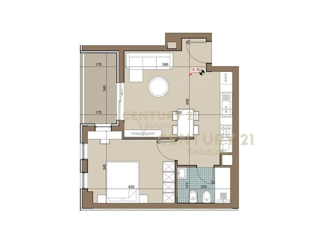 Apartment 1+1 riviera complex, kamez (5)
