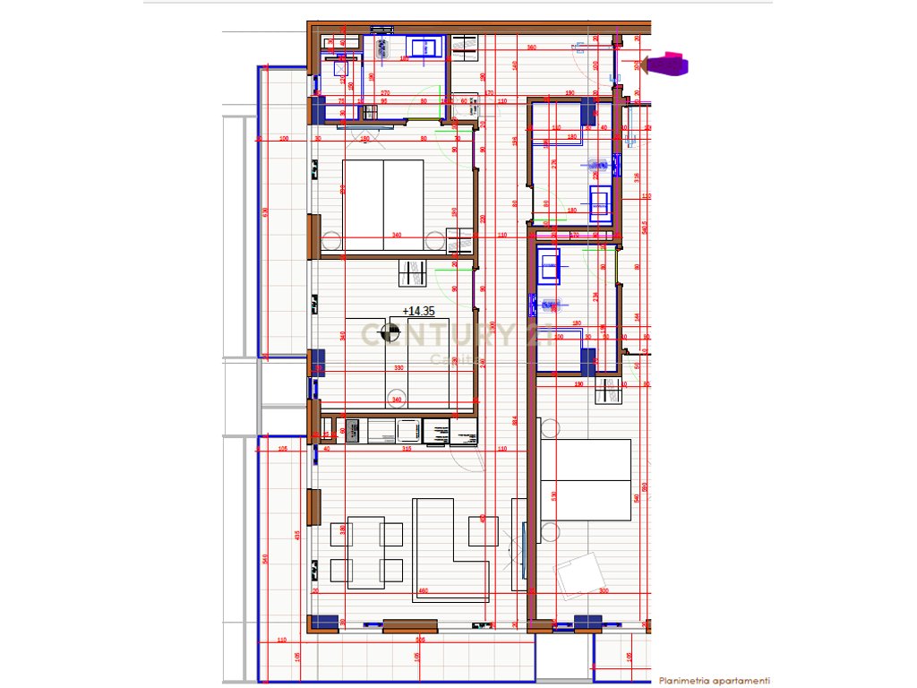Apartment for sale 2+1+2 in sarande!