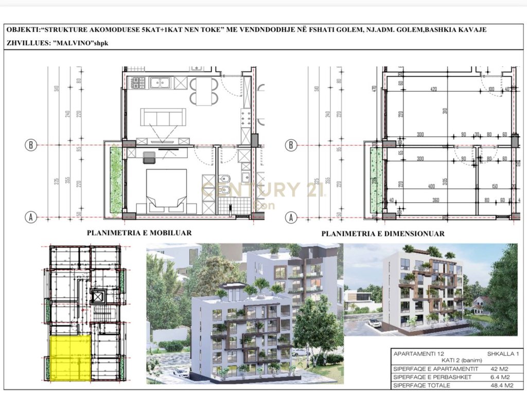 Apartamento 1+1 à venda na zona de malit të robit! (8)
