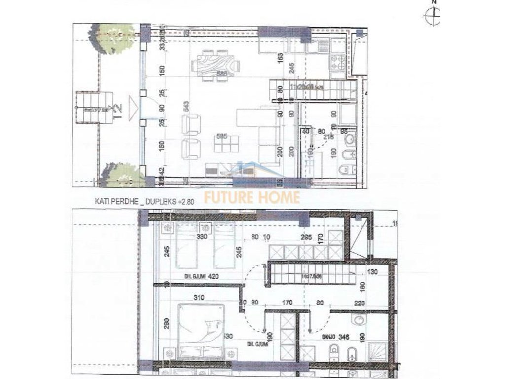 Shitet, duplex 2+1+2, golem,Kavajë