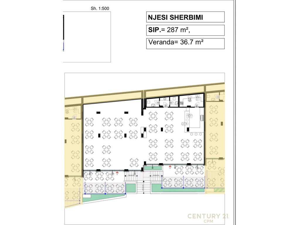 Jepen me qira ambiente biznesi në lungomare, 45 m² secili ose 94 m² total (8)