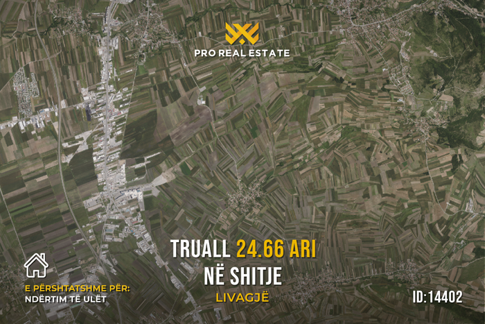 Grundstück 24,66 ari zum #verkauf in livagjë