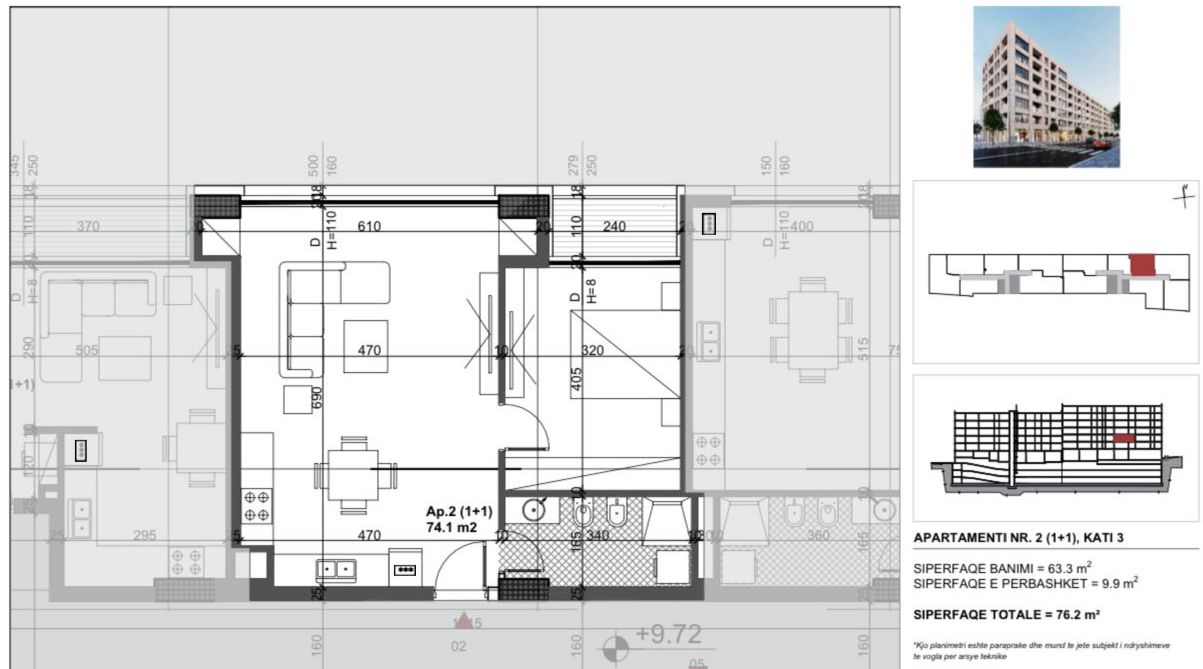 Apartament 1+1 tek bulevardi ri (5)