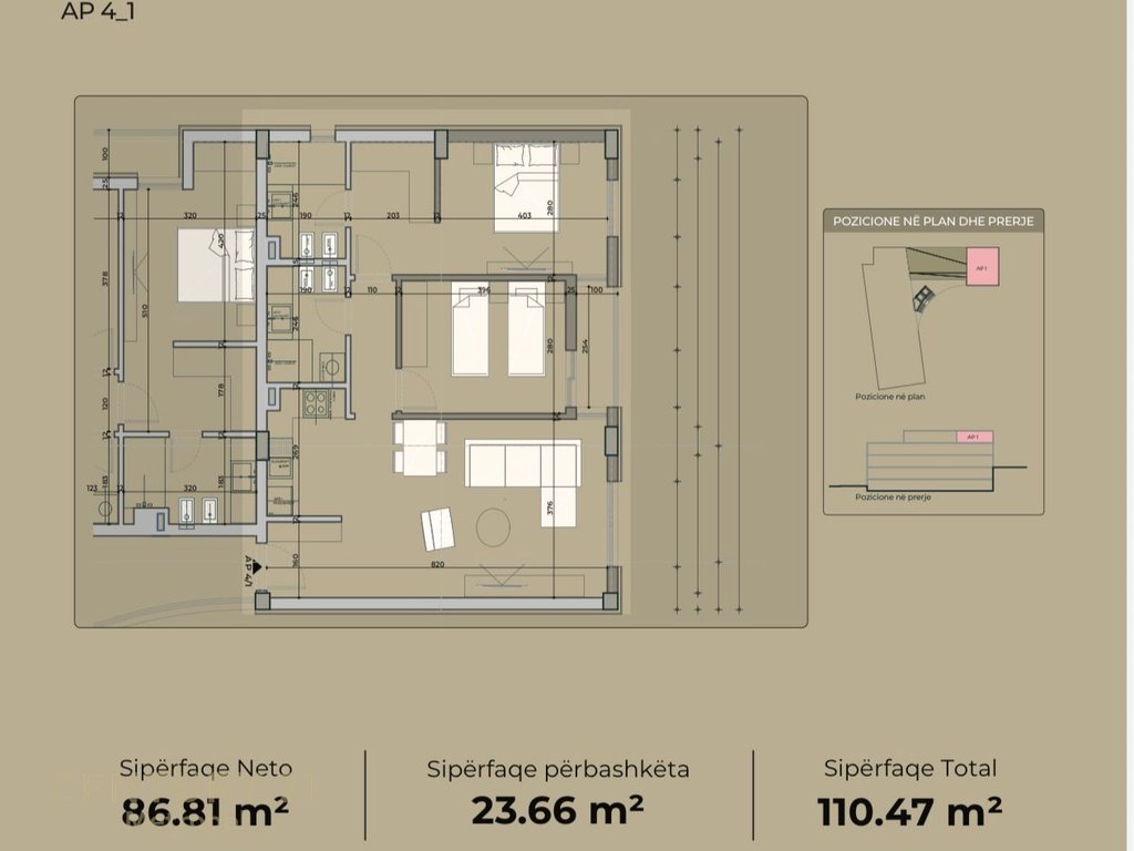 Për shitje - apartament 2+1 “Seedielli” në seehëna residence