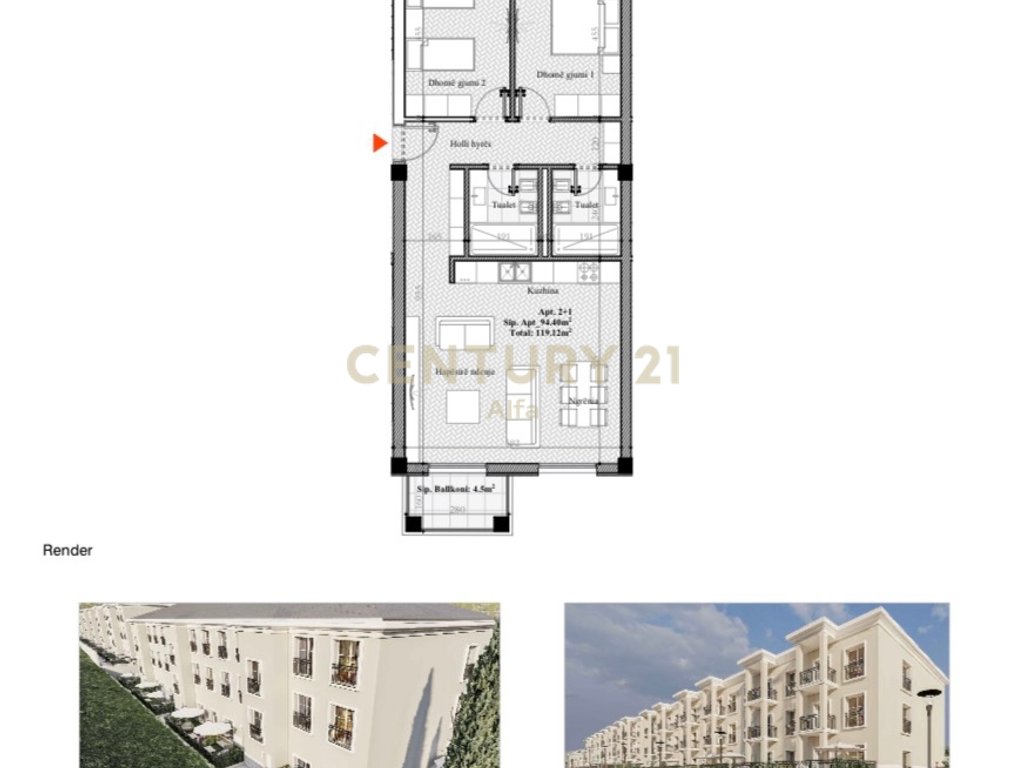 Shitet apartament 2+1+2 tek rolling hills liqeni (5)
